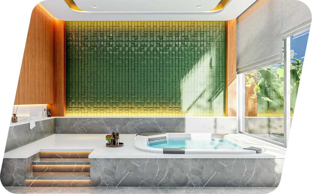 Fifth-floor clubhouse at CINQ by Raghava featuring modern luxury amenities and refined interior design.