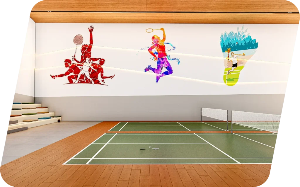 Second-floor clubhouse interior at CINQ by Raghava, showcasing premium lifestyle amenities.